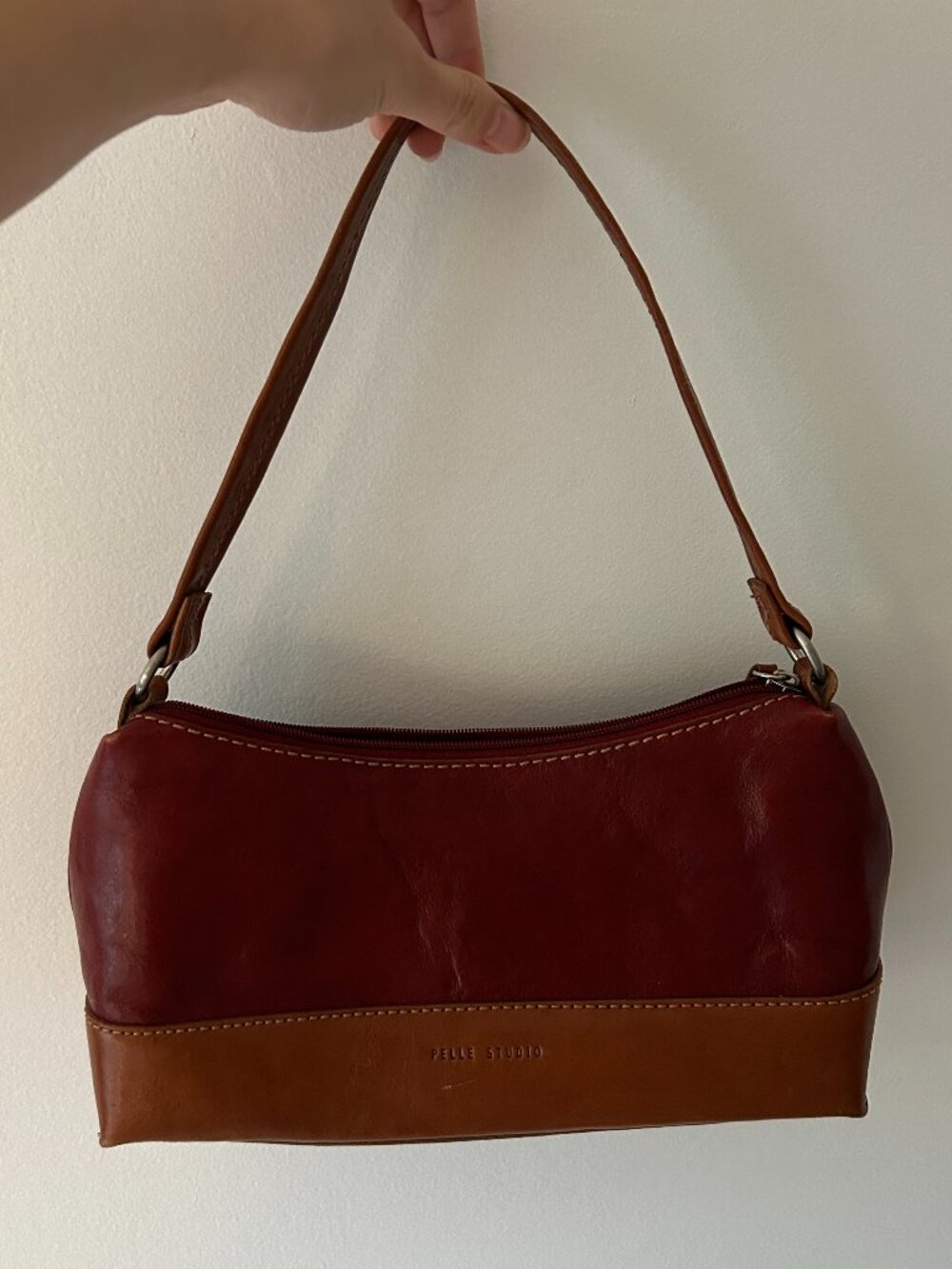 Vintage Brown Leather Shoulder Bag